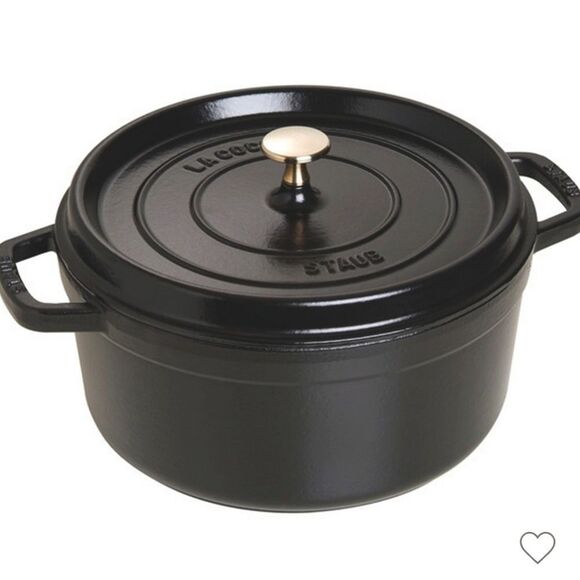 Staub Cast Iron Round Cocotte Dutch Oven 5.5L- Matte Black - Picture 1 of 15